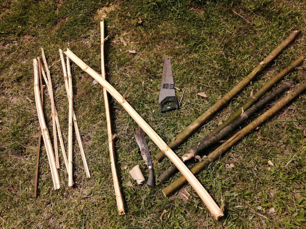 Strong, light, cheap and readily available bamboo materials for use.