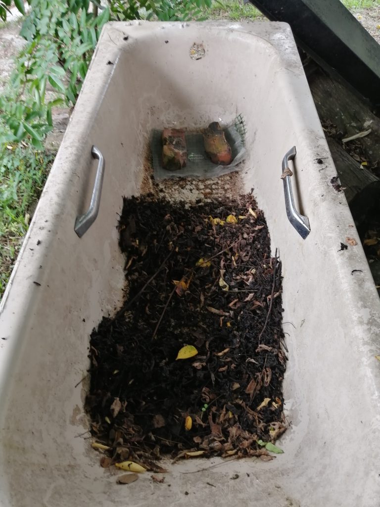 Start with the bedding at the bottom.