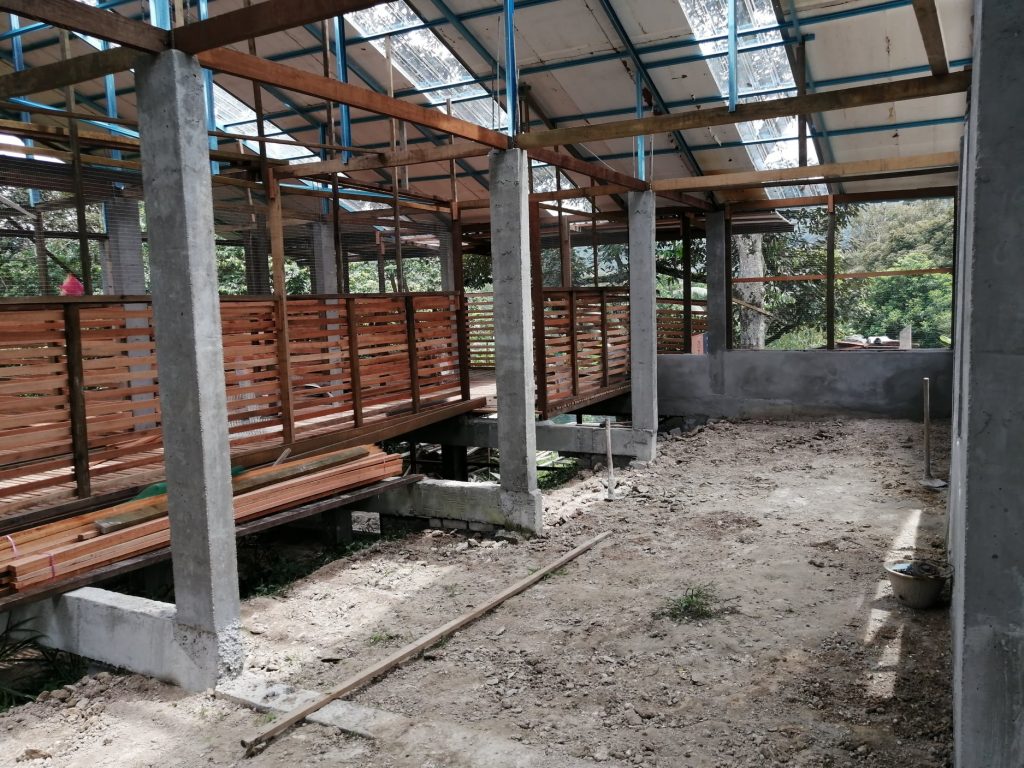 Upper deck poultry area adjacent to the goats/sheeps stalls.