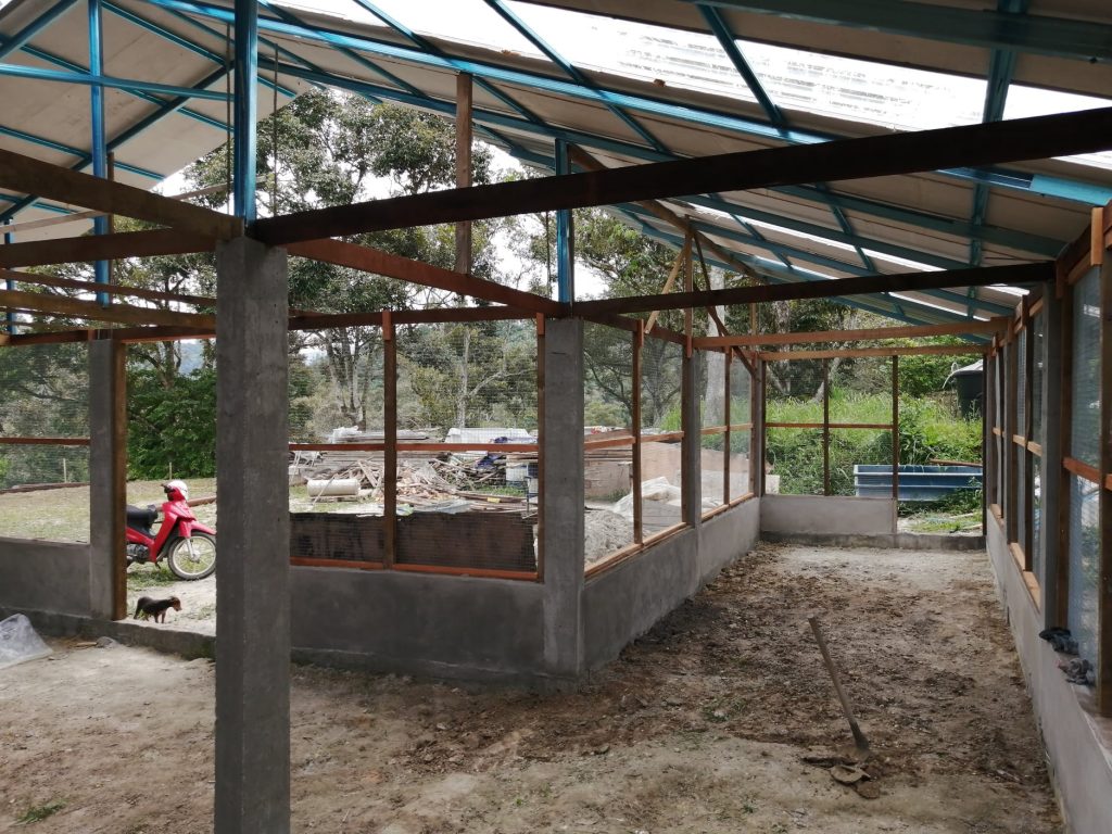 Upper deck poultry area adjacent to the goats/sheeps stalls.