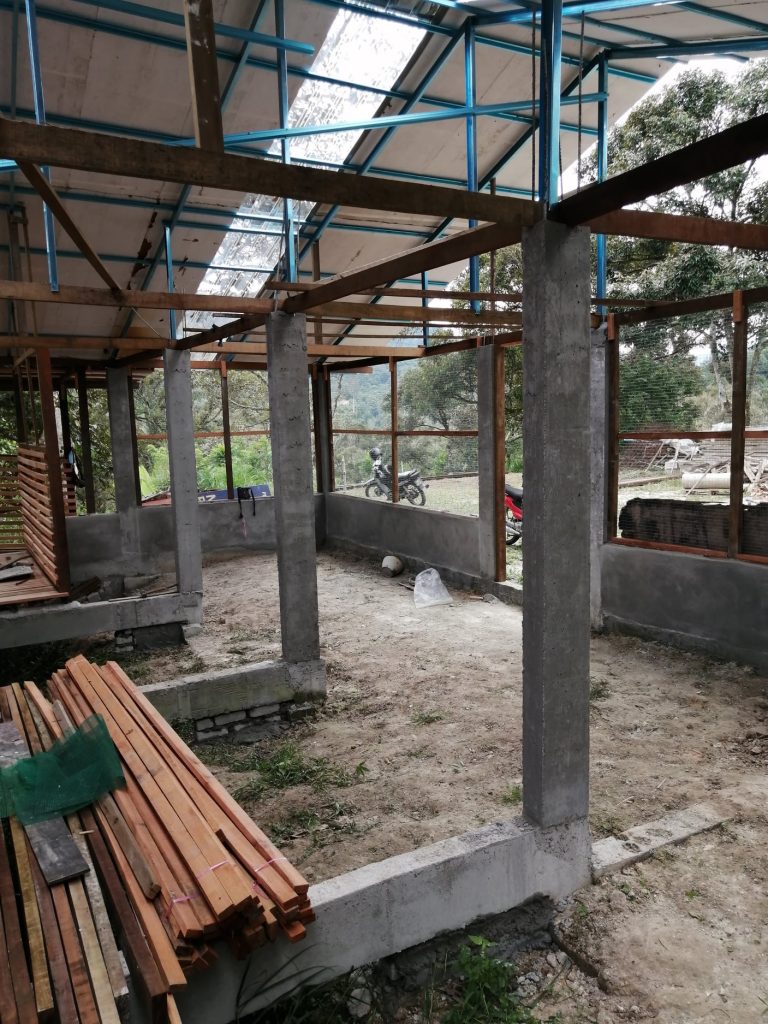 Upper deck poultry area adjacent to the goats/sheeps stalls.