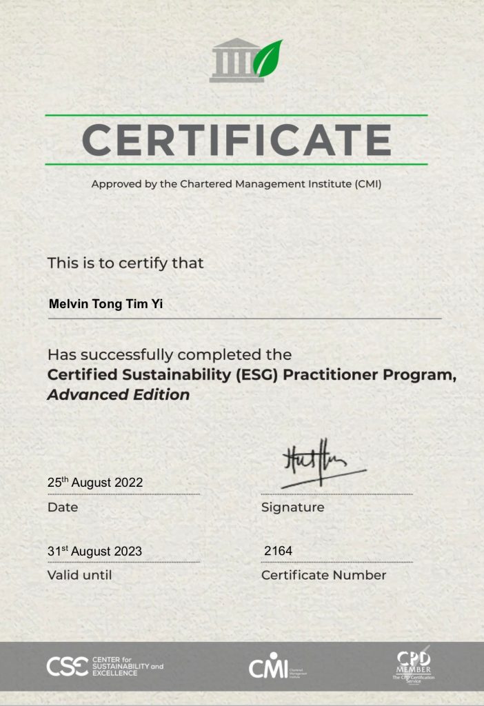 Small Steps, Big Dreams: Certified Sustainability (ESG) Practitioner, Advanced Edition Small Steps, Big Dreams: Certified Sustainability (ESG) Practitioner, Advanced Edition